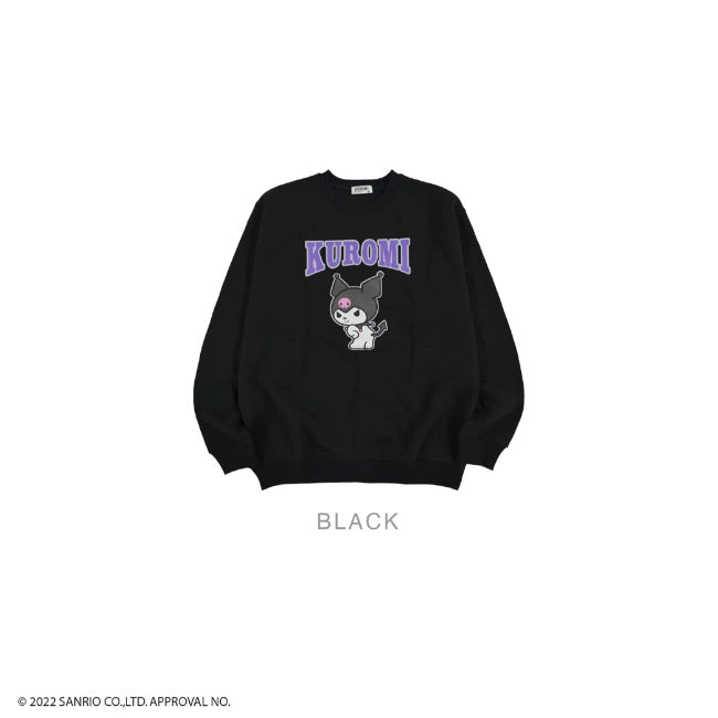 クロミ トレーナー 裏起毛 プリント 長袖 冬 トップス M L LL サンリオ キャラクターズ ku1324-647