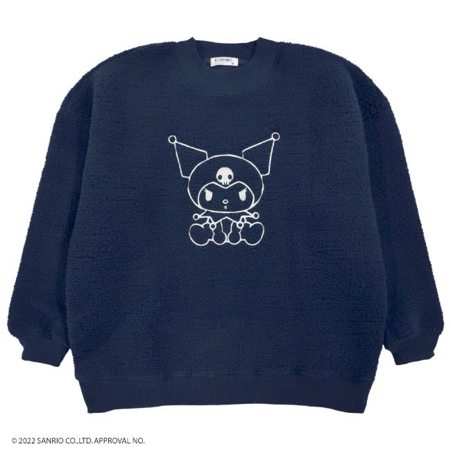 クロミ 刺繍 BIG シルエット トレーナー ボア 長袖 サンリオ キャラクターズ ku1324-750