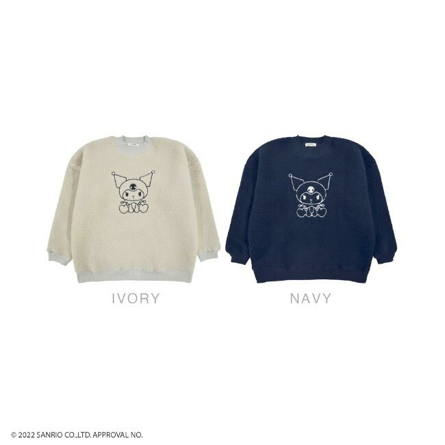 クロミ 刺繍 BIG シルエット トレーナー ボア 長袖 サンリオ キャラクターズ ku1324-750
