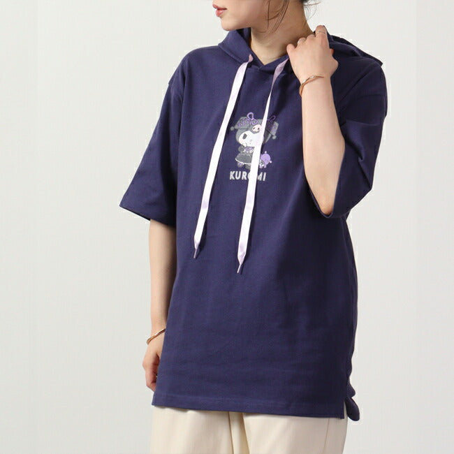 サンリオ クロミ Tパーカー 半袖 プリント トップス バックプリント sanrio ku1332-367