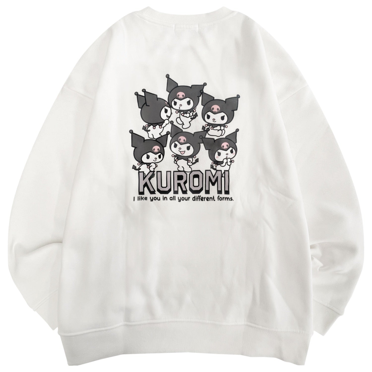 クロミ サガラ刺繍 裏起毛ビッグシルエット トレーナー オーバーサイズ サンリオ プリント Sanrio ku1354-91