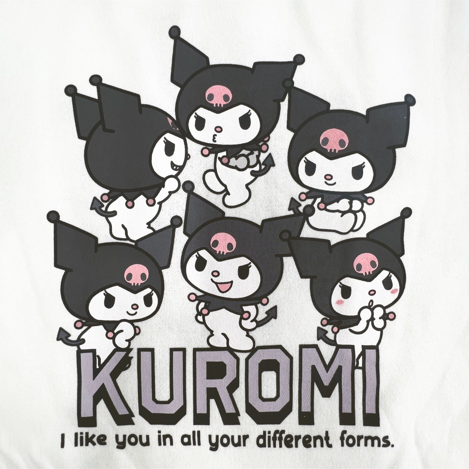 クロミ サガラ刺繍 裏起毛ビッグシルエット トレーナー オーバーサイズ サンリオ プリント Sanrio ku1354-91