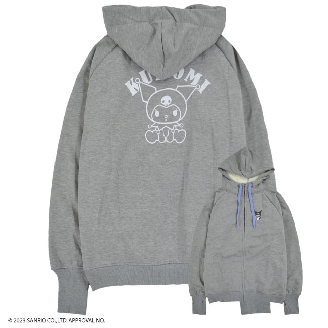 Sanrio characters ロング丈 裏ボア パーカー クロミ サンリオ キャラクターズ ku1824-708