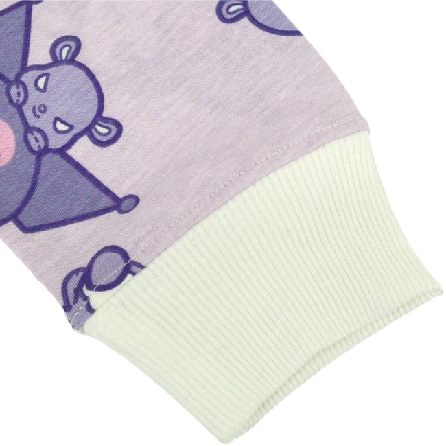 クロミ ジップ パーカー 総柄 天竺 サンリオ キャラクターズ レディース メンズ ku1842-295