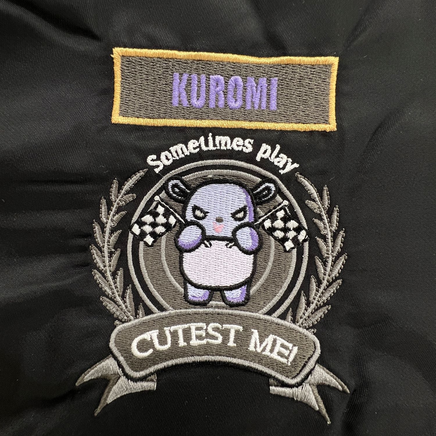 クロミ MA-1 ジャケット サンリオ キャラクターズ 刺繍 羽織 アウター 秋 冬 春 sanrio ku1854-140