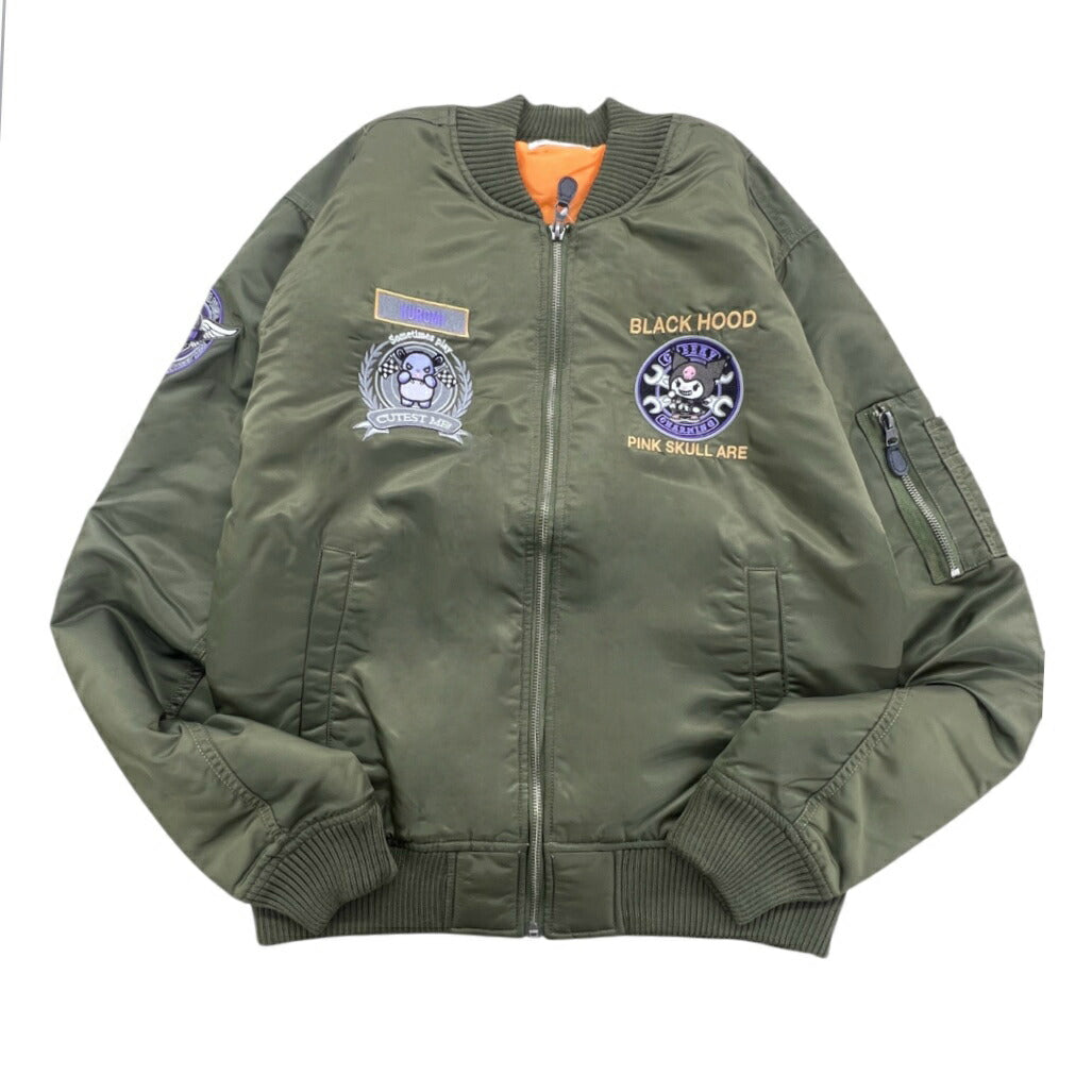 クロミ MA-1 ジャケット サンリオ キャラクターズ 刺繍 羽織 アウター 秋 冬 春 sanrio ku1854-140