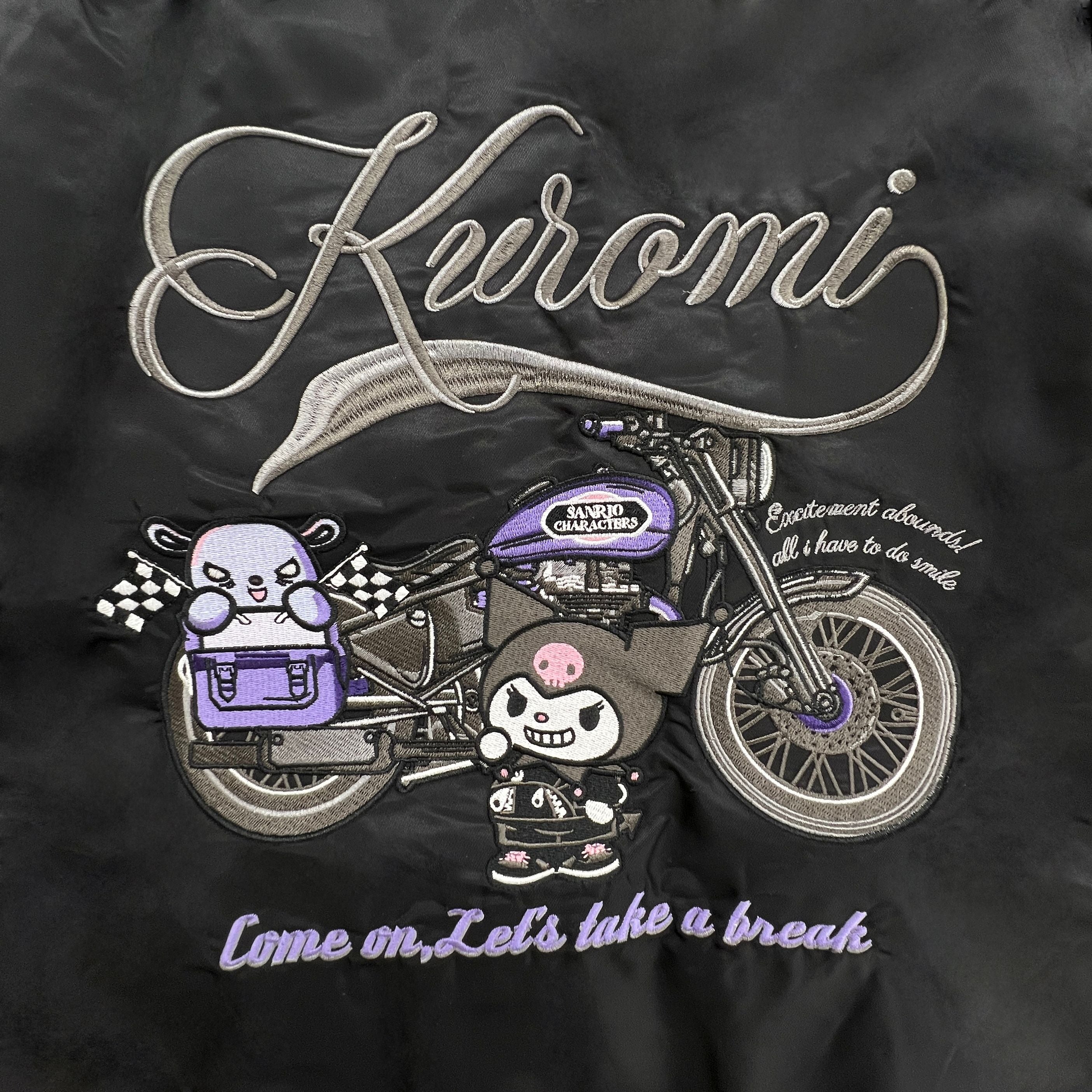 クロミ MA-1 ジャケット サンリオ キャラクターズ 刺繍 羽織 アウター 秋 冬 春 sanrio ku1854-140