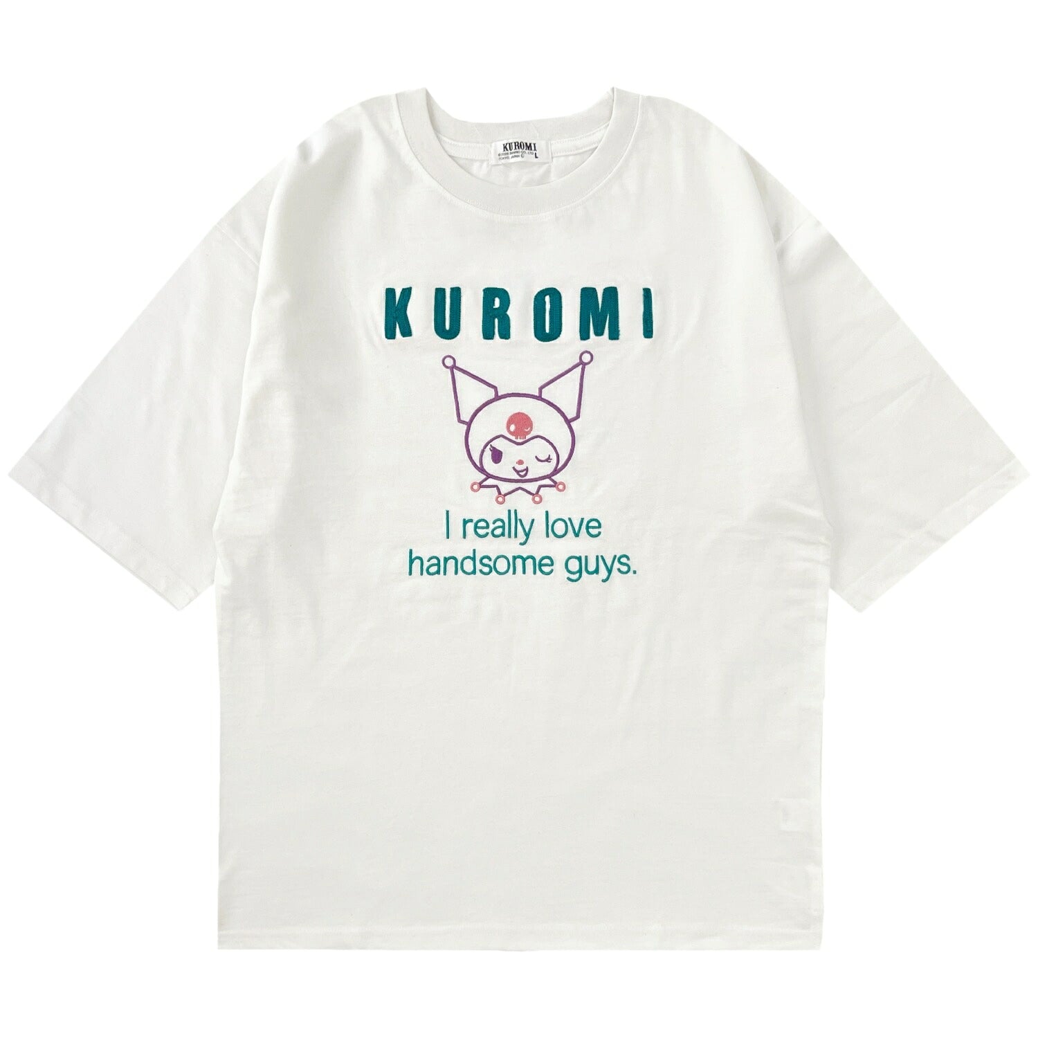 クロミ レディース 刺繍 半袖 Tシャツ カットソー ゆったりサイズ 春夏 サンリオキャラクターズ- ku2162-75