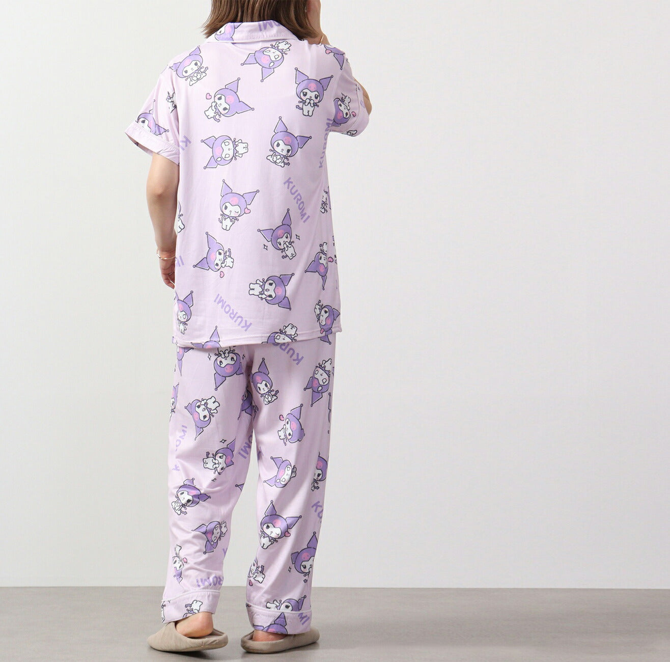 クロミ プリント パジャマ 上下セット パンツ トップス 半袖 総柄 サンリオ キャラクターズ ku2632-239