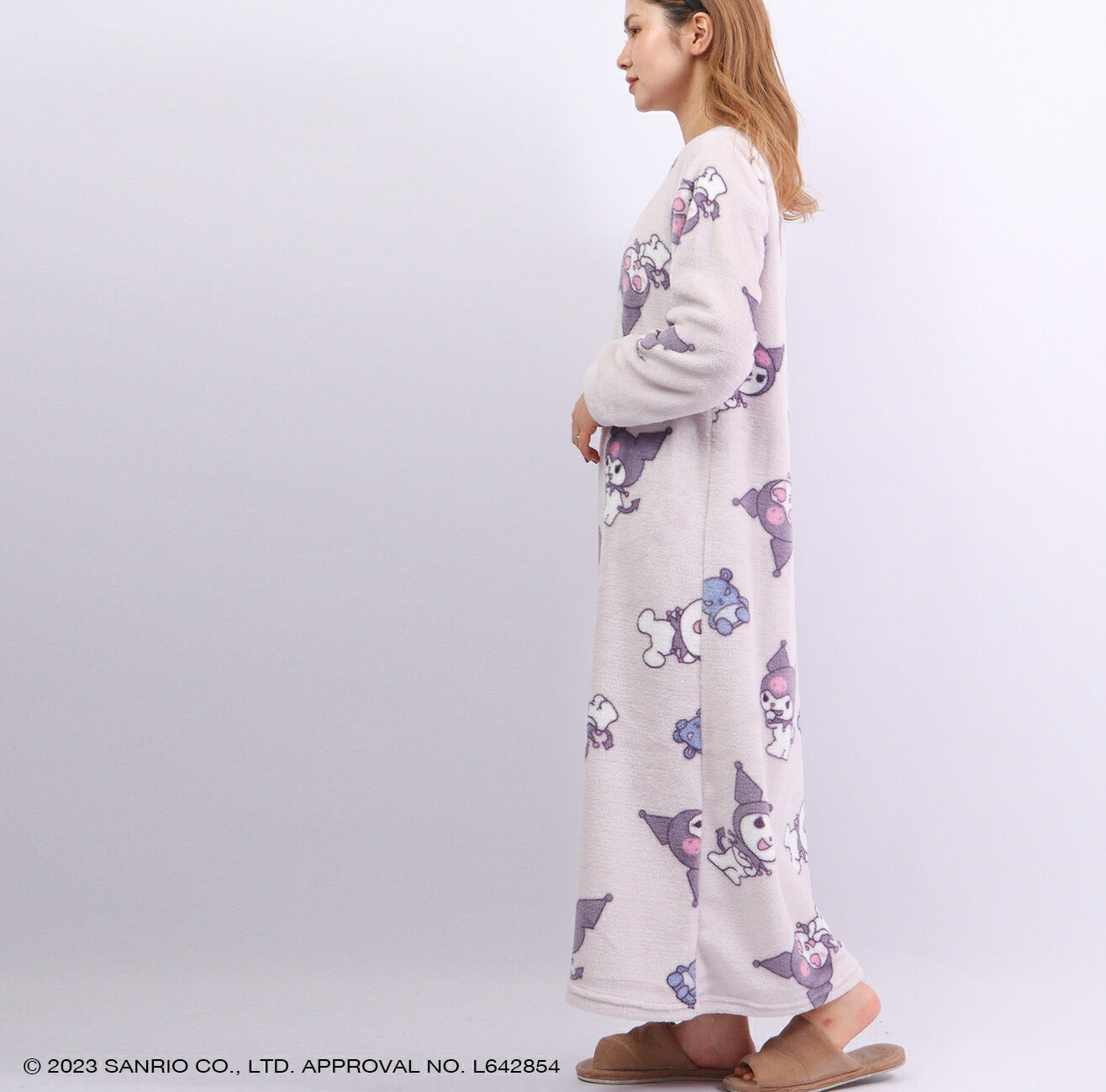 クロミ ワンピース 長袖 プリント 部屋着 サンリオ キャラクターズ ku2724-768