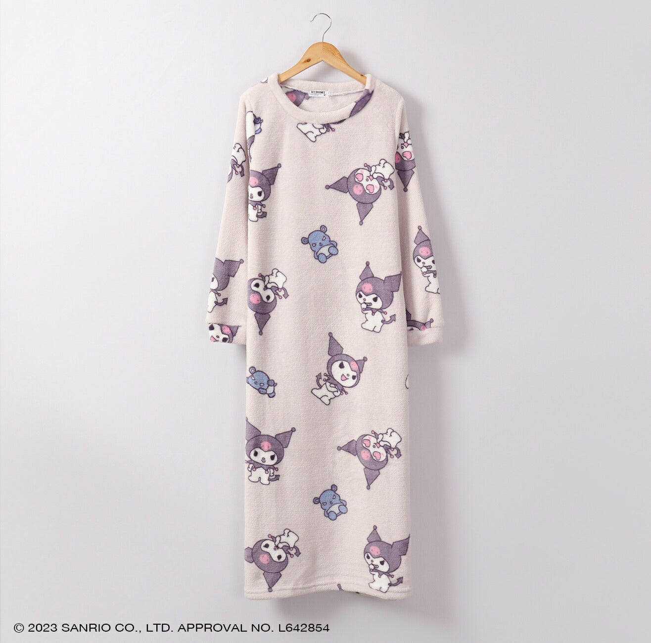 クロミ ワンピース 長袖 プリント 部屋着 サンリオ キャラクターズ ku2724-768