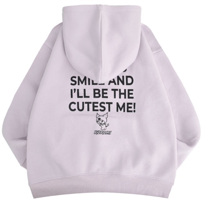 クロミ パーカー 子供 裏起毛 スウェット キッズ ビッグシルエット オーバーサイズ サンリオ キャラクターズ ku6344-175