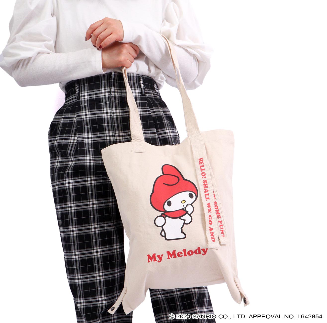 マイメロ トート バケット バッグ 2WAY お買い物袋 エコバッグ グッズ サンリオ キャラクターズ mm-1000