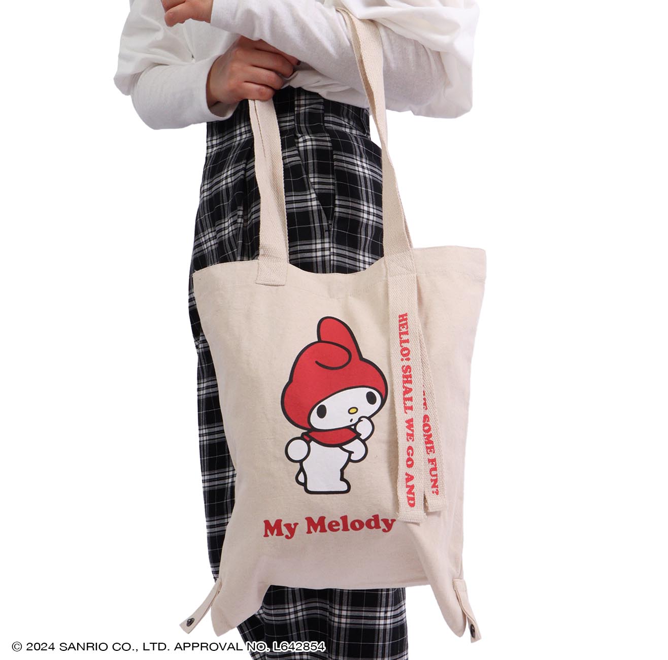 マイメロ トート バケット バッグ 2WAY お買い物袋 エコバッグ グッズ サンリオ キャラクターズ mm-1000