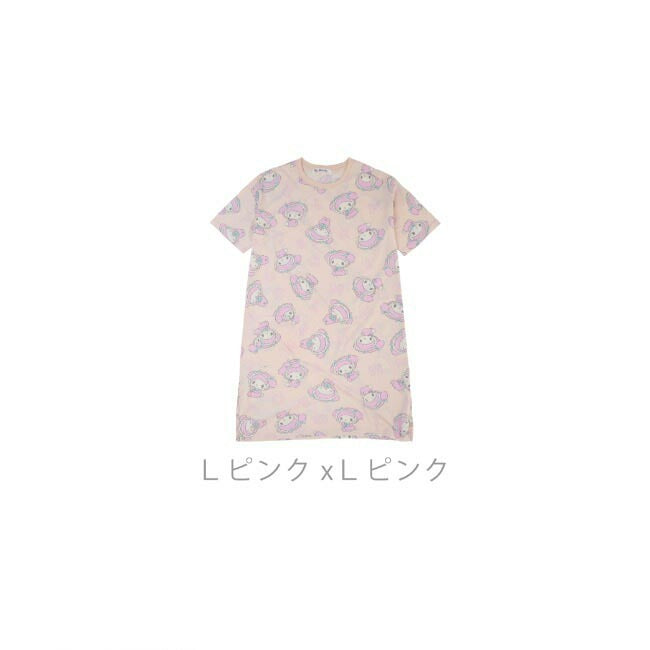 マイメロ プリント ビッグTシャツ 半袖 ワンピース BIG サンリオ キャラクターズ mm1132-24