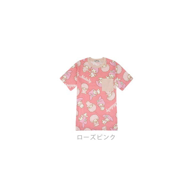 マイメロディ マイメロ Tシャツ 総柄 半袖 サンリオ キャラクターズ プリント メンズ レディース mm1142-296