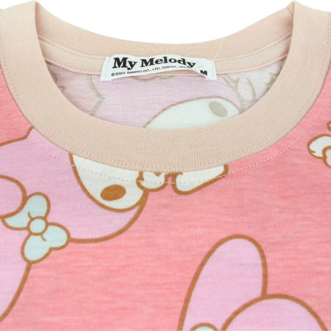マイメロディ Tシャツ マイメロ ルームウェア 部屋着 半袖 ワンピース ビッグ サイズ サンリオ キャラクターズ プリントレディース mm1142-302