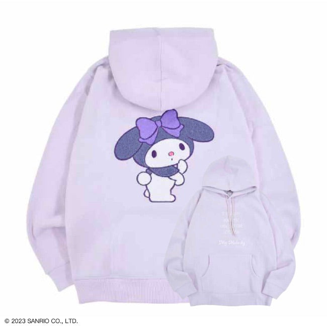 マイメロ スウェット パーカー 長袖 レディース メンズ マイメロディ M L サガラ刺繍 起毛 サンリオ キャラクターズ mm1314-735