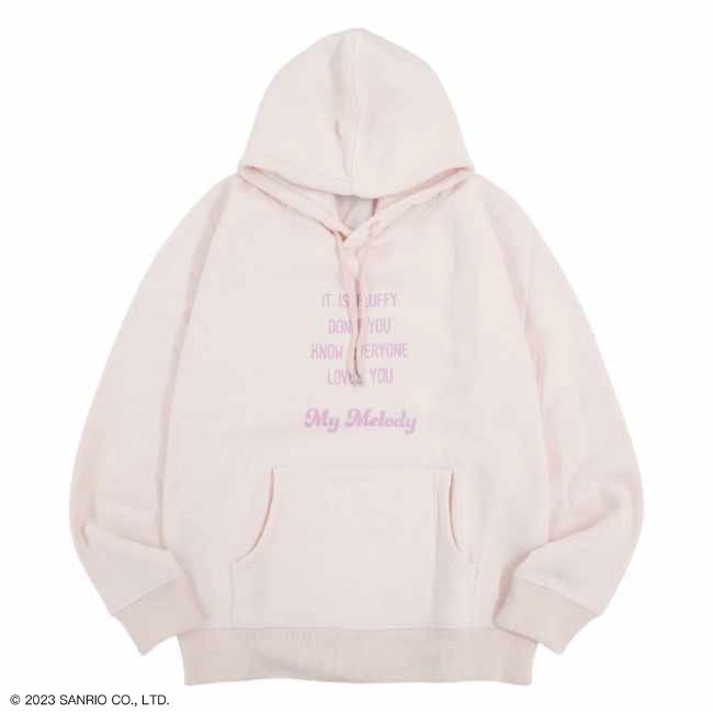 マイメロ スウェット パーカー 長袖 レディース メンズ マイメロディ M L サガラ刺繍 起毛 サンリオ キャラクターズ mm1314-735