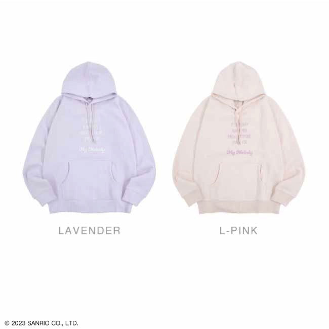 マイメロ スウェット パーカー 長袖 レディース メンズ マイメロディ M L サガラ刺繍 起毛 サンリオ キャラクターズ mm1314-735