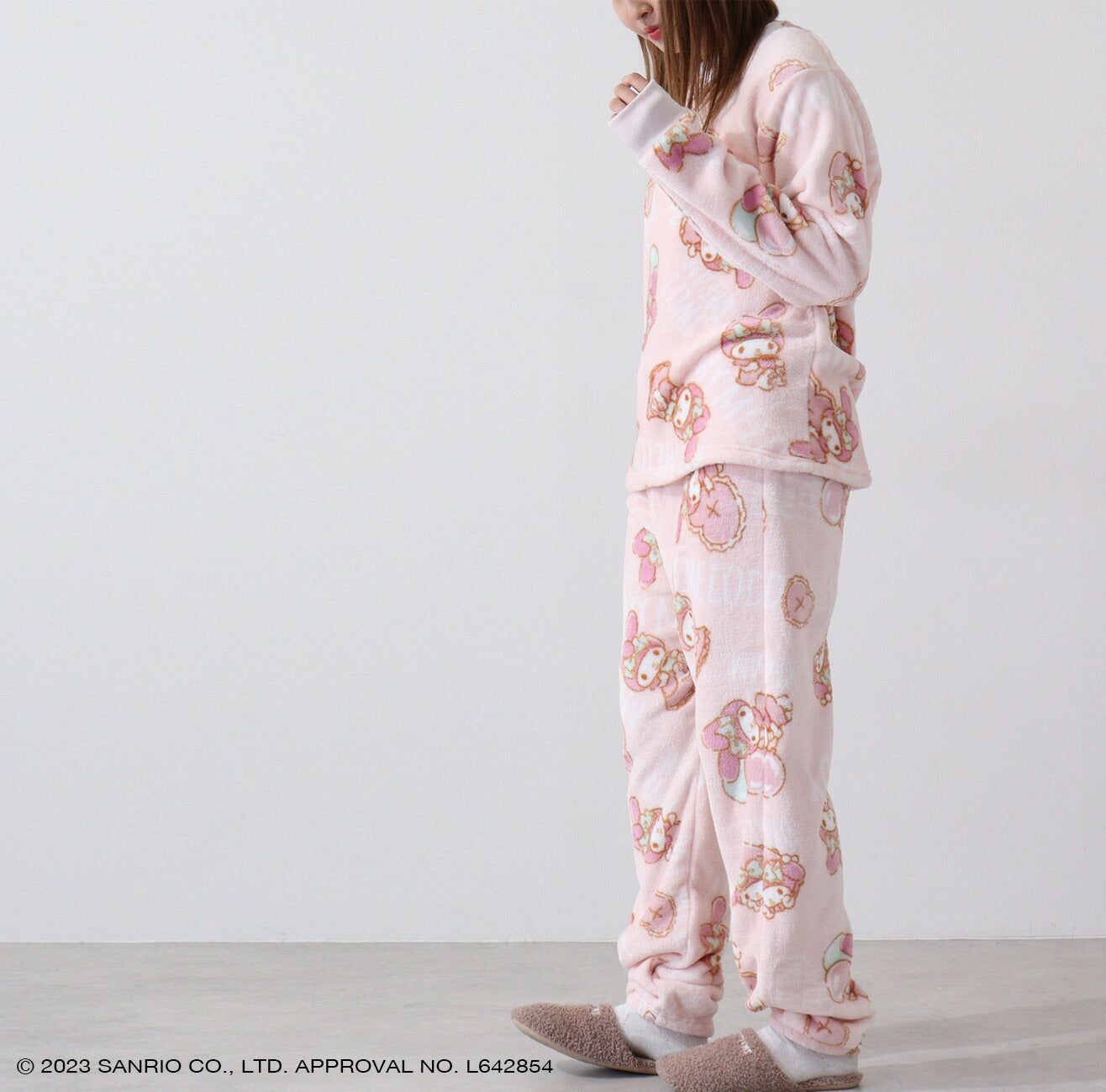 マイメロディ マイメロ サンリオ キャラクターズ トップス ボトムス セット 長袖 パンツ ボア フリース mm1634-594