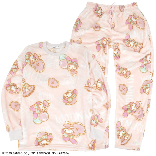 マイメロディ マイメロ サンリオ キャラクターズ トップス ボトムス セット 長袖 パンツ ボア フリース mm1634-594