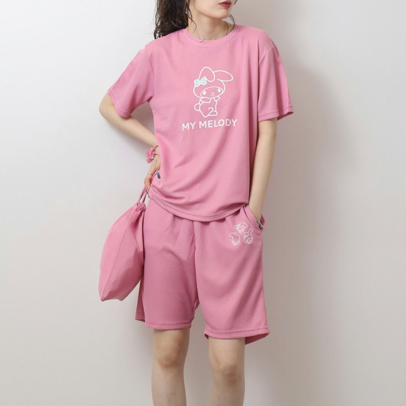 マイメロディ Tシャツ ハーフパンツ セット 巾着 サンリオ キャラクターズ mm1652-206