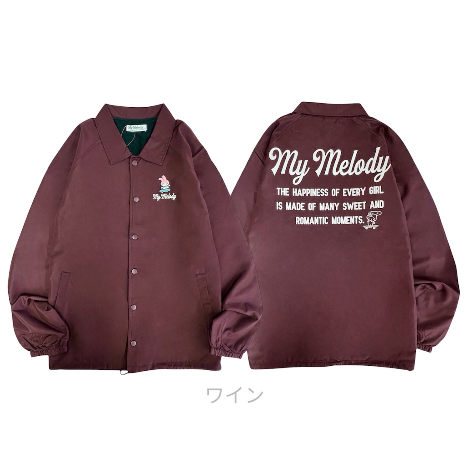 マイメロディー コーチジャケット アウター 長袖 プリント サンリオ キャラクターズ mm1853-25
