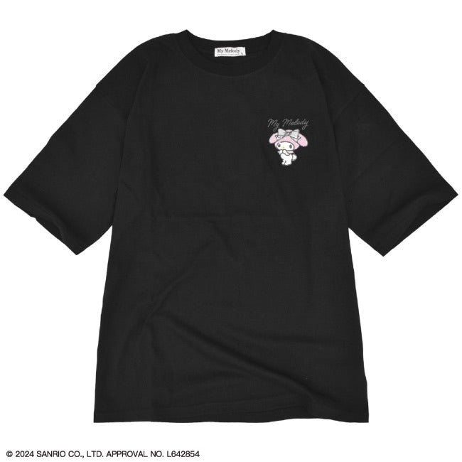 マイメロディ Tシャツ 半袖 オーバーサイズ プリント 刺繍 サンリオ キャラクターズ mm2142-213