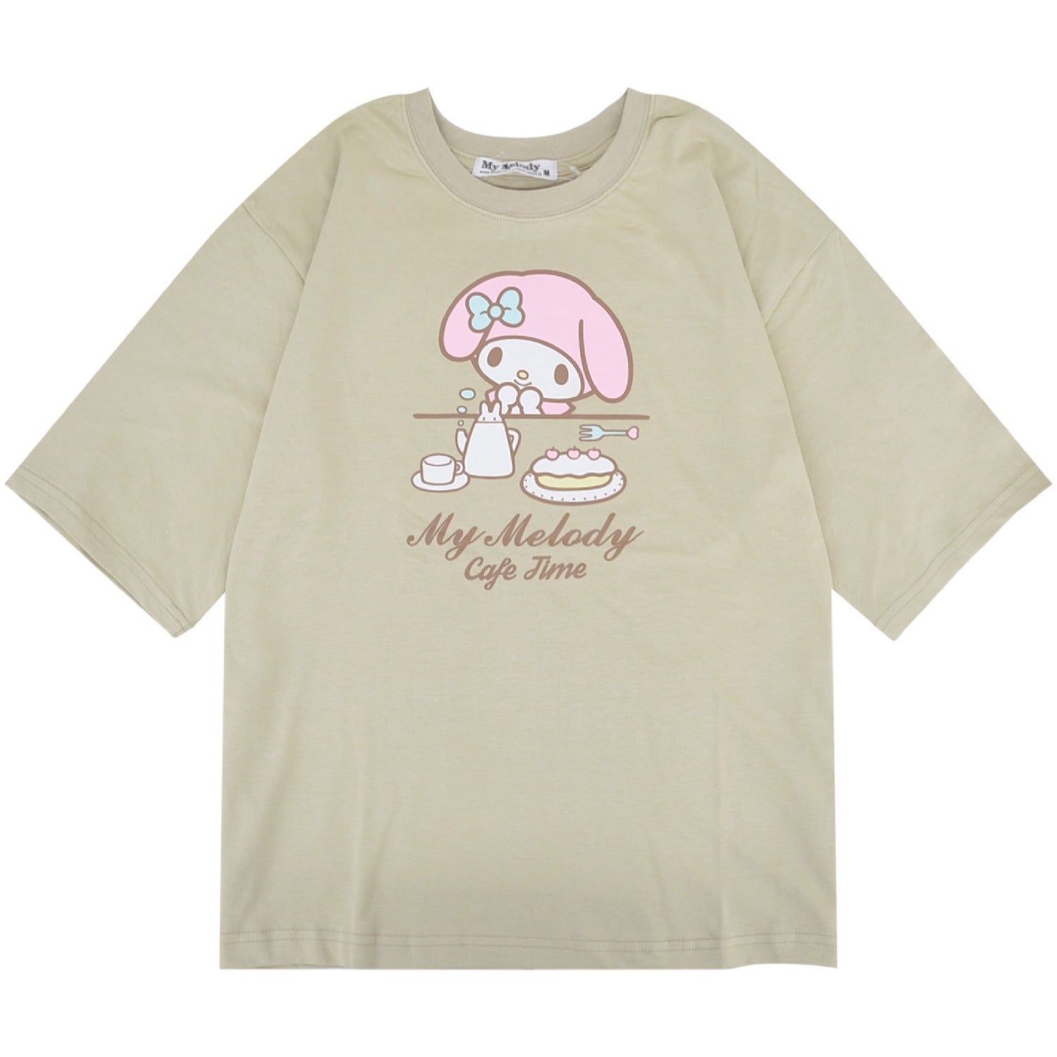 マイメロディ Tシャツ オーバーサイズ 半袖 プリント 刺繍 トップス サンリオ キャラクターズ レディース mm2152-199