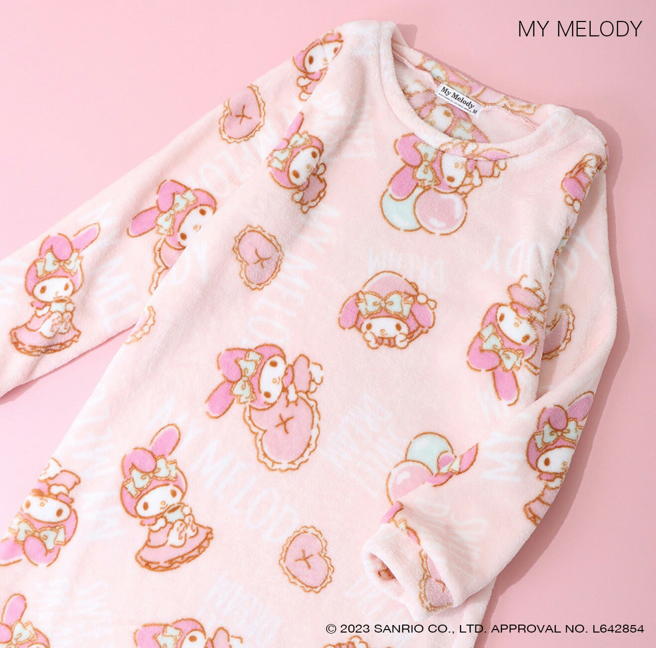 マイメロディ ルームウェア ワンピース ボアフリース フリース 冬 サンリオキャラクターズ mm2734-595