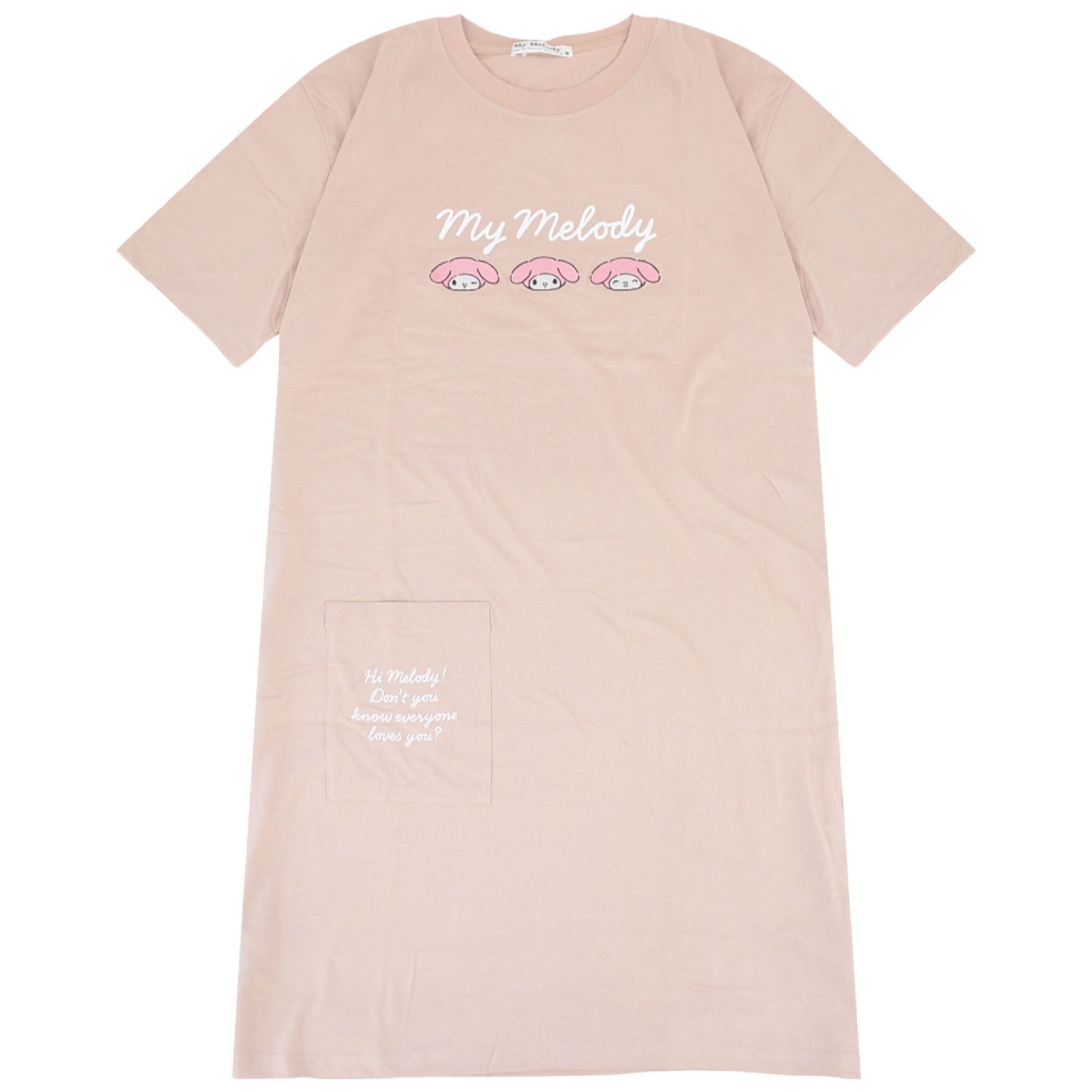 マイメロディ Tシャツ ワンピース 半袖 プリント トップス ビッグTシャツ 大きいサイズ サンリオ キャラクターズ レディース mm2752-262