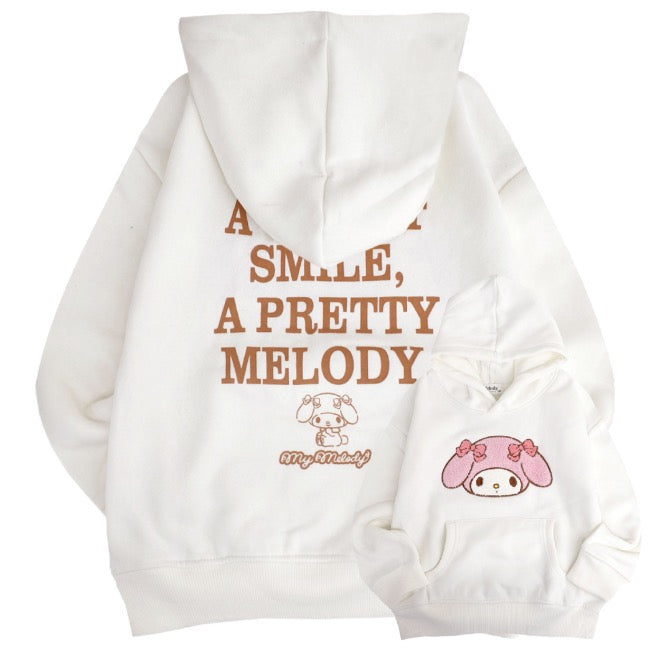 マイメロディ パーカー 裏起毛 スウェット キッズ 子供 ビッグシルエット オーバーサイズ サンリオ キャラクターズ mm6344-172