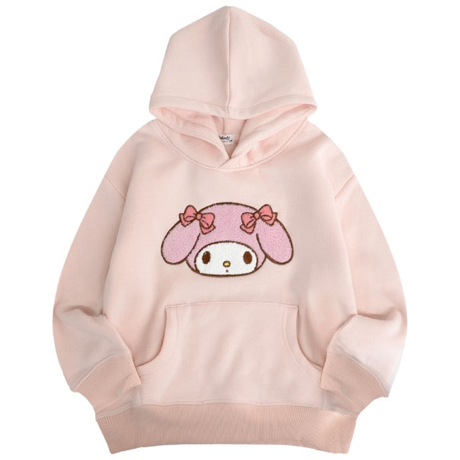 マイメロディ パーカー 裏起毛 スウェット キッズ 子供 ビッグシルエット オーバーサイズ サンリオ キャラクターズ mm6344-172
