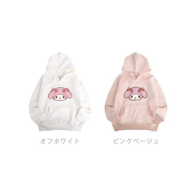 マイメロディ パーカー 裏起毛 スウェット キッズ 子供 ビッグシルエット オーバーサイズ サンリオ キャラクターズ mm6344-172