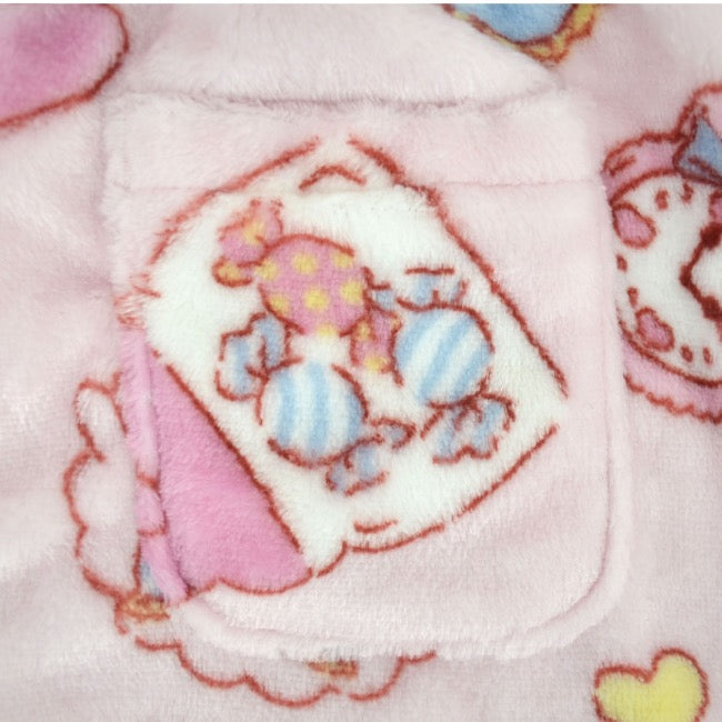 マイメロディ 子供 トレーナー スウェット パンツ フリース キッズ セットアップ 総柄 ルームウェア 部屋着 パジャマ サンリオ キャラクターズ mm6644-181