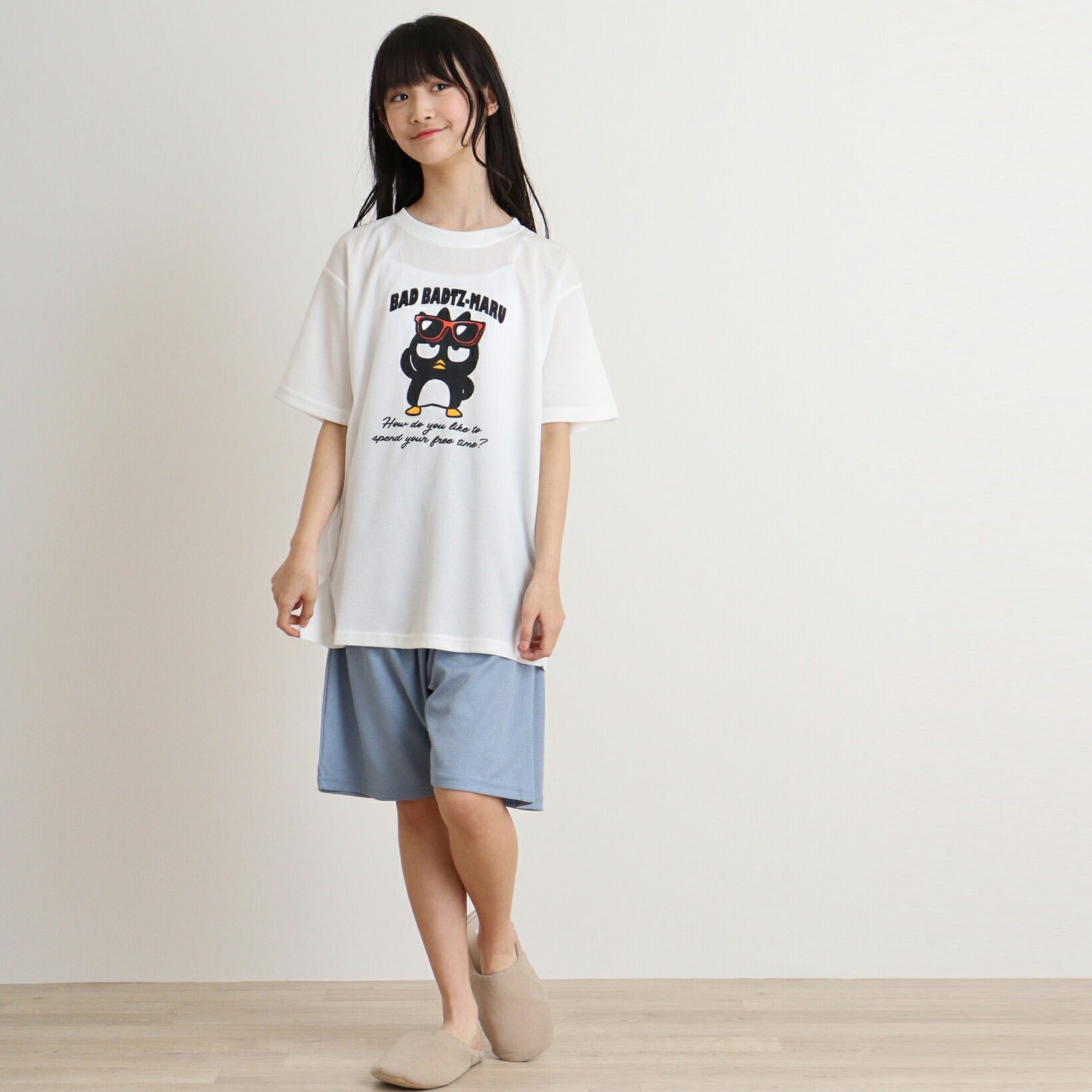 バッドばつ丸 Tシャツ ハーフパンツ 上下 セット プリント サンリオ キャラクターズ xo1642-55