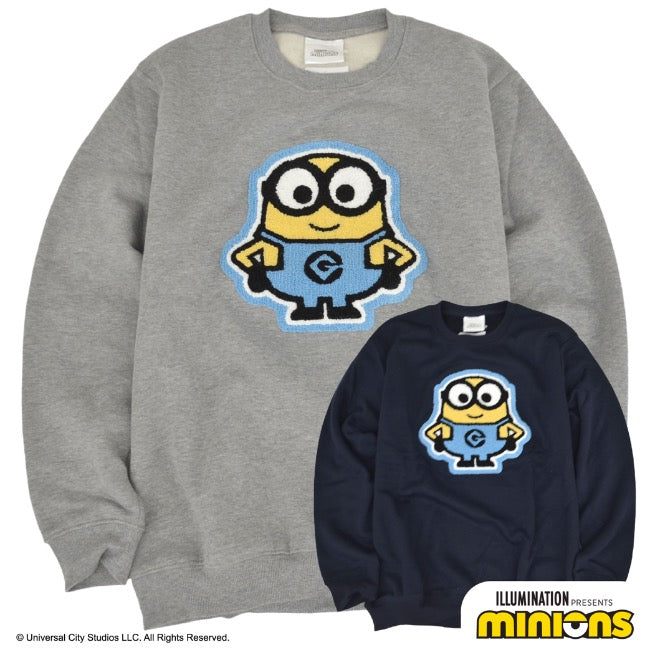 ミニオン 裏起毛 トレーナー 秋冬 ミニオンズ サガラ刺繍 スウェット ms1304-636