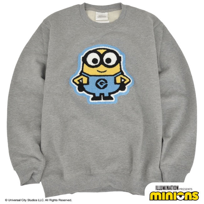 ミニオン 裏起毛 トレーナー 秋冬 ミニオンズ サガラ刺繍 スウェット ms1304-636