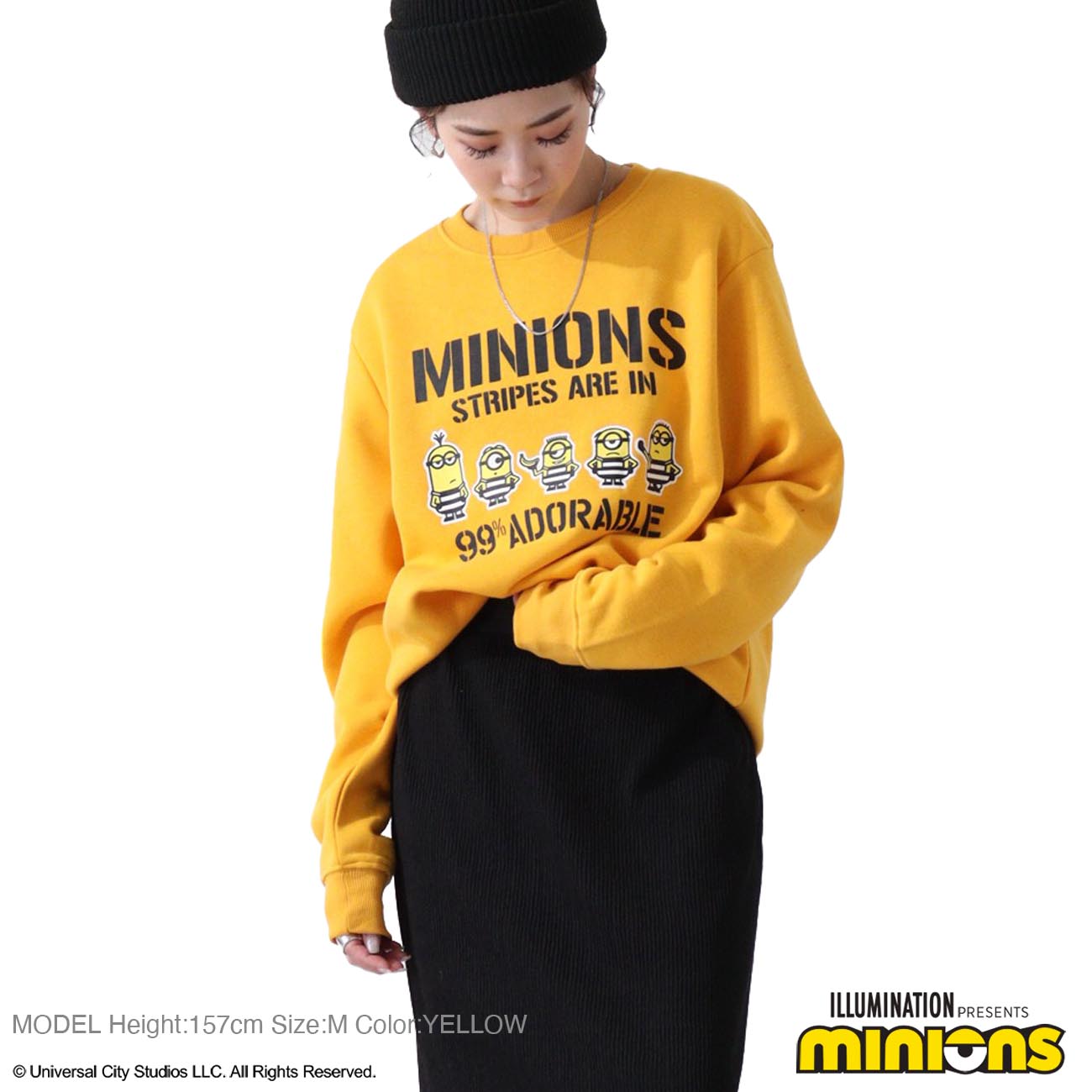 ミニオン 裏起毛 トレーナー 秋冬 ミニオンズ プリント スウェット ms1304-638