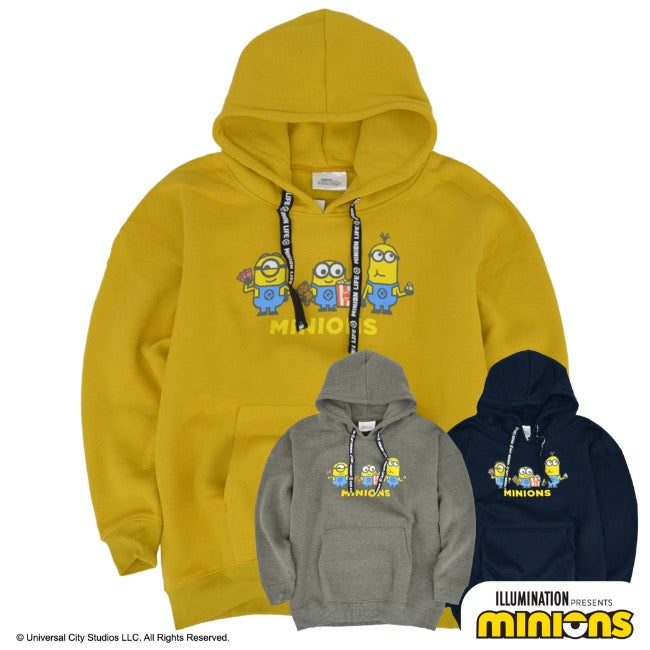ミニオン 裏起毛 パーカー 秋冬 ミニオンズ プリント バックプリント プルパーカー ms1304-644