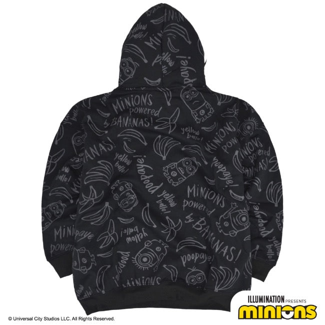 ミニオン 裏起毛 パーカー 秋冬 ミニオンズ プリント プルパーカー ワッペン付 ms1304-646