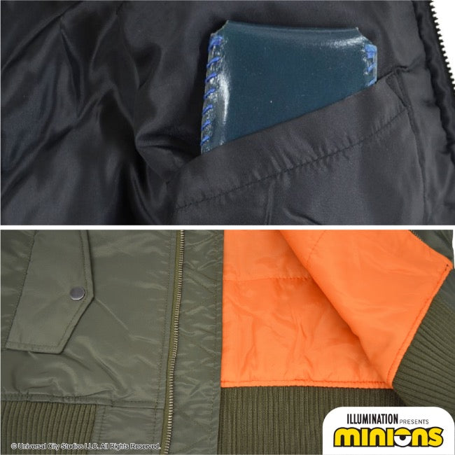 ミニオン MA-1 ジャケット アウター 春秋冬 ミニオンズ ワッペン ms1804-653
