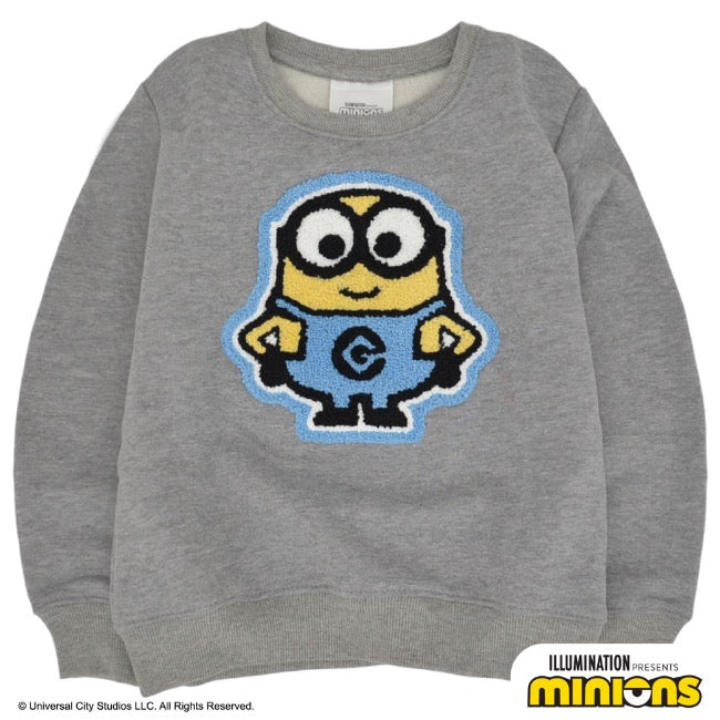キッズ ミニオン 裏起毛 トレーナー ミニオンズ サガラ刺繍 子供服 子供 KIDS ms6304-658