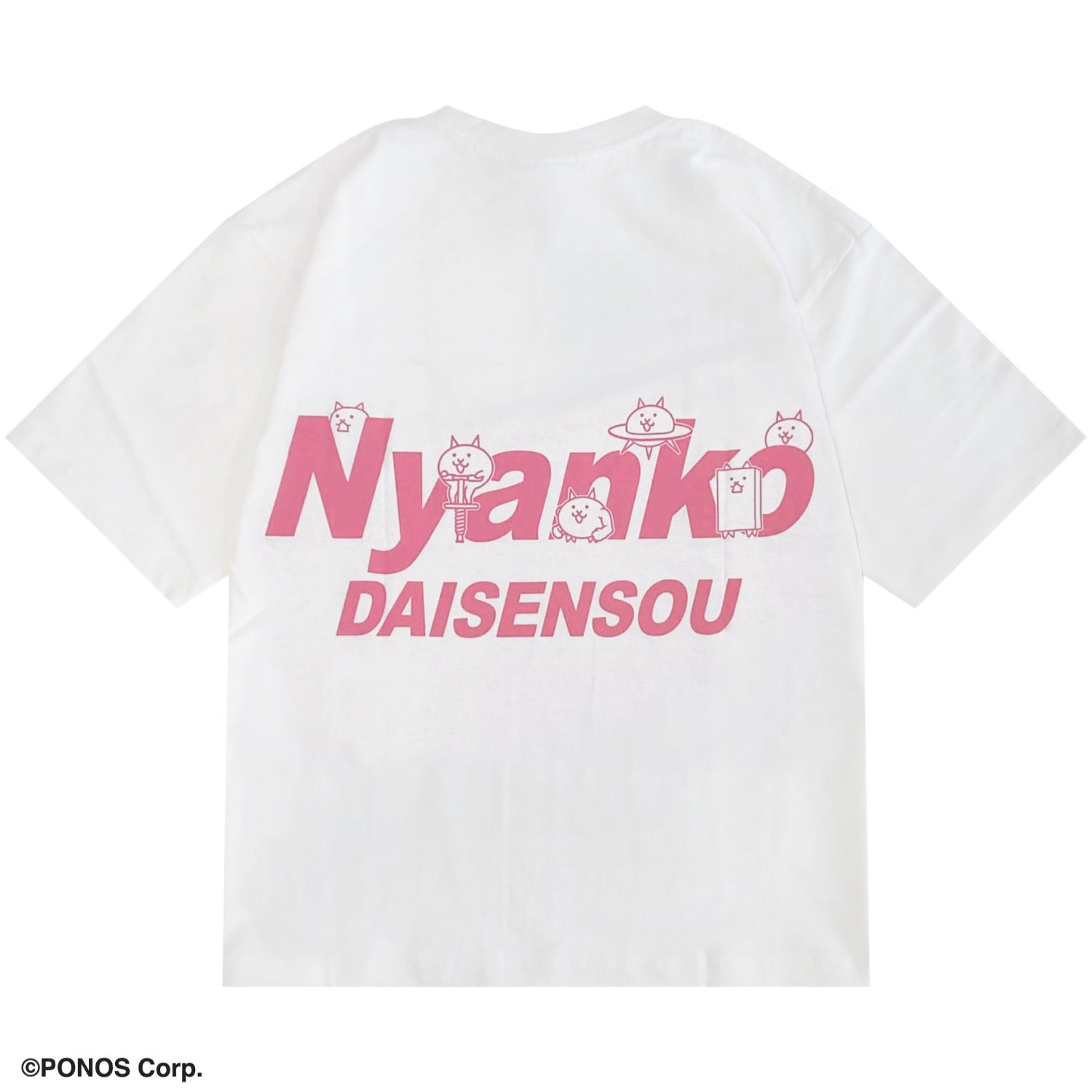 にゃんこ大戦争 オーバーサイズ 半袖 五分袖 Tシャツ 春夏 カジュアル BIG nyankodaisensou nd1152-034