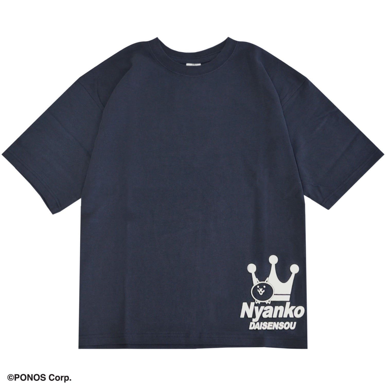 にゃんこ大戦争 オーバーサイズ 半袖 五分袖 Tシャツ 春夏 カジュアル BIG nyankodaisensou nd1152-034