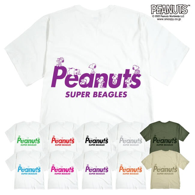 スヌーピー オーバーサイズ Tシャツ ペア 春 夏 メンズ レイヤード 韓国 ファッション ビッグシルエット 半袖 無地 おしゃれ ビッグtシャツ 綿100% コットン レディース 対応 サイズ 半袖 oe1401-sp1