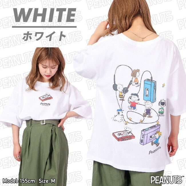 スヌーピー Tシャツ ピーナッツ 半袖 ラジオ 音楽 ミュージック SNOOPY PEANUTS oe1401-sp4
