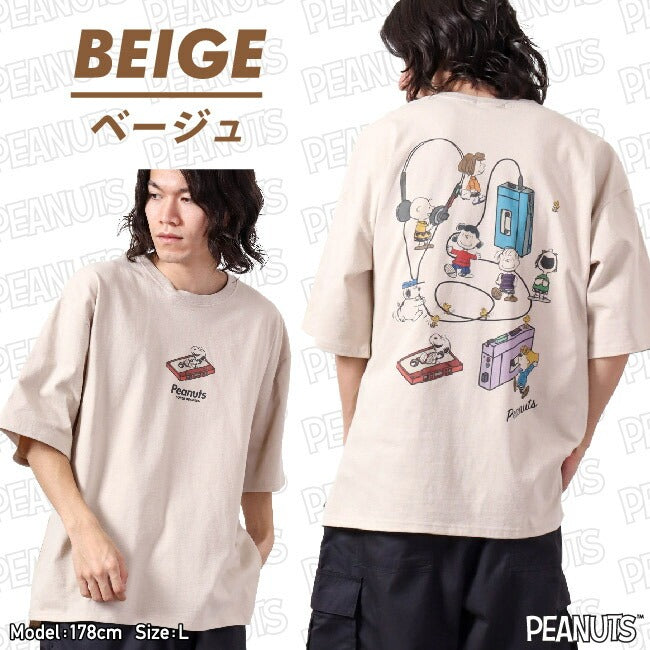 スヌーピー Tシャツ ピーナッツ 半袖 ラジオ 音楽 ミュージック SNOOPY PEANUTS oe1401-sp4