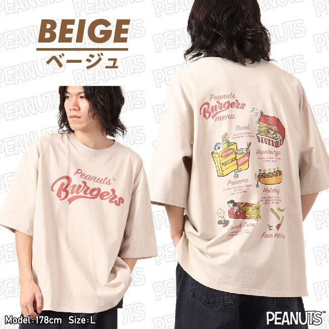 スヌーピー Tシャツ ピーナッツ 半袖 ハンバーガー SNOOPY PEANUTS oe1401-sp5